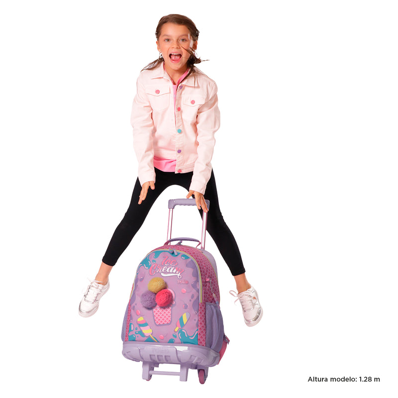 Morral ruedas Niña Rue Bomper Ice Pop L Rosado