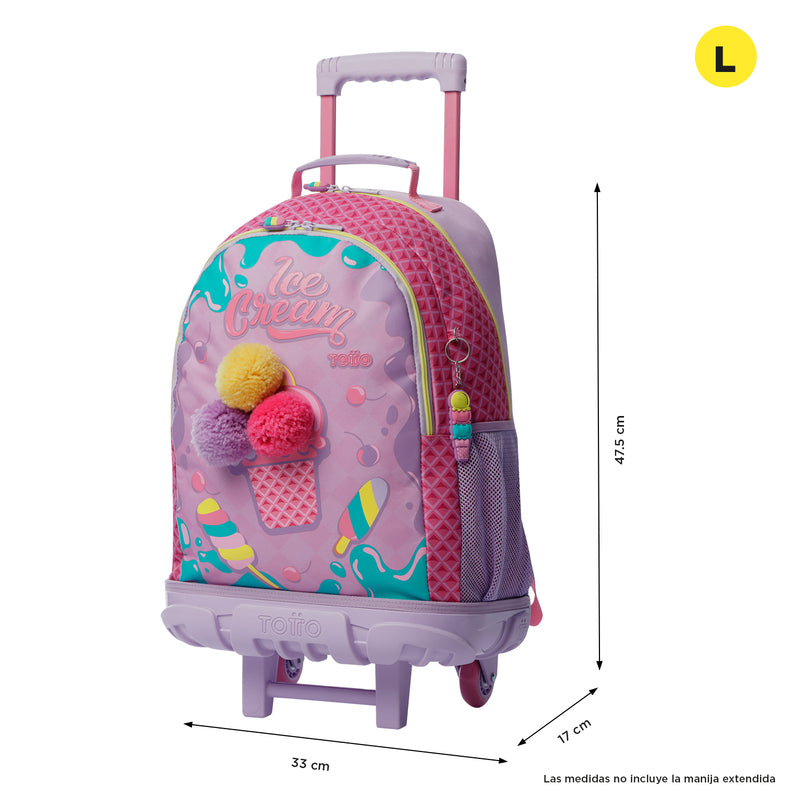 Morral ruedas Niña Rue Bomper Ice Pop L Rosado