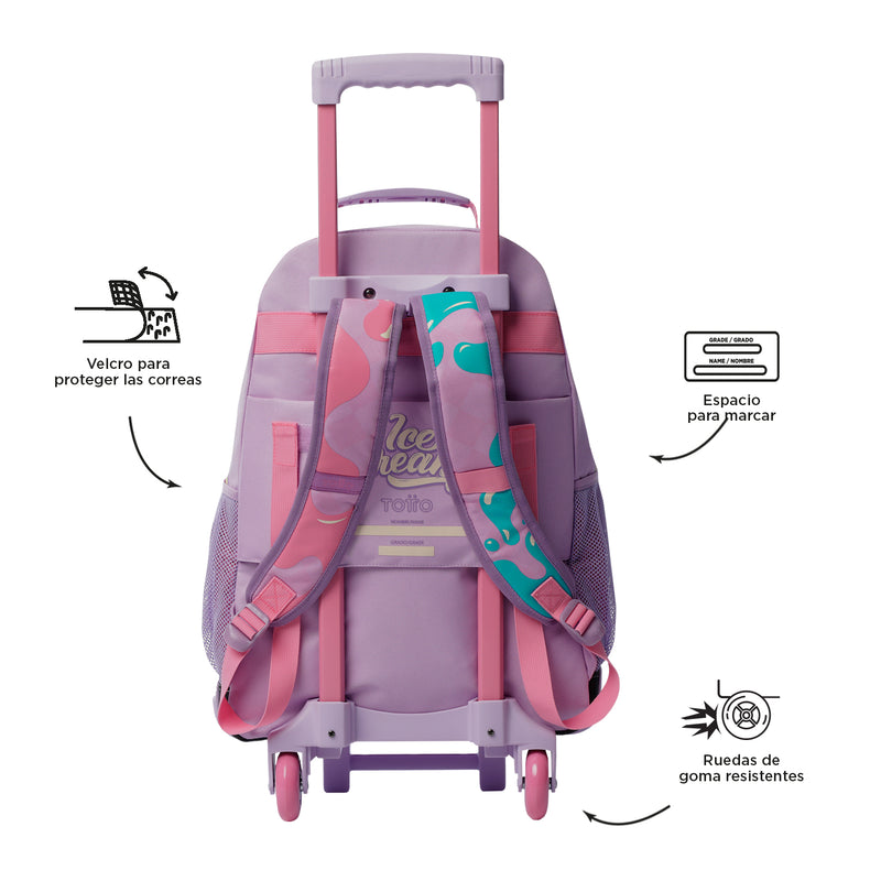 Morral ruedas Niña Rue Bomper Ice Pop L Rosado