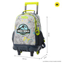 Morral con ruedas Niño Jurassic World Mediano Gris