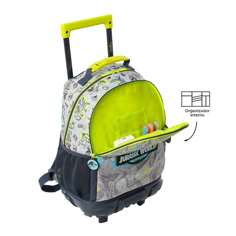 Morral con ruedas Niño Jurassic World Mediano Gris