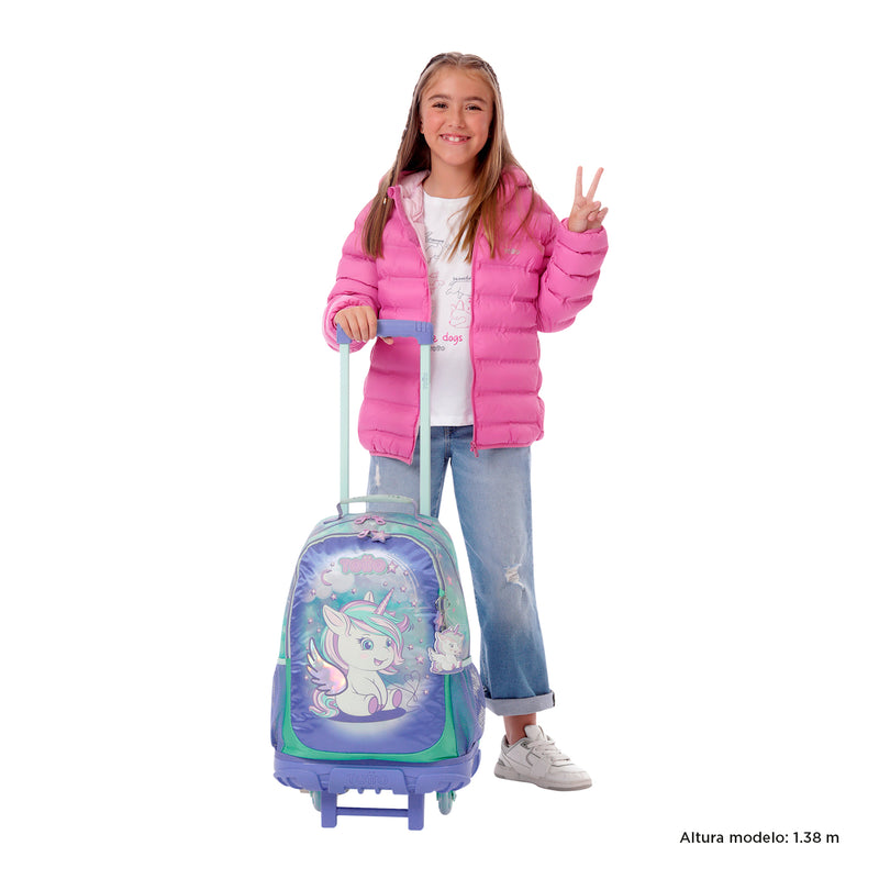 Morral con ruedas Niña Magic Dreams Grande Verde