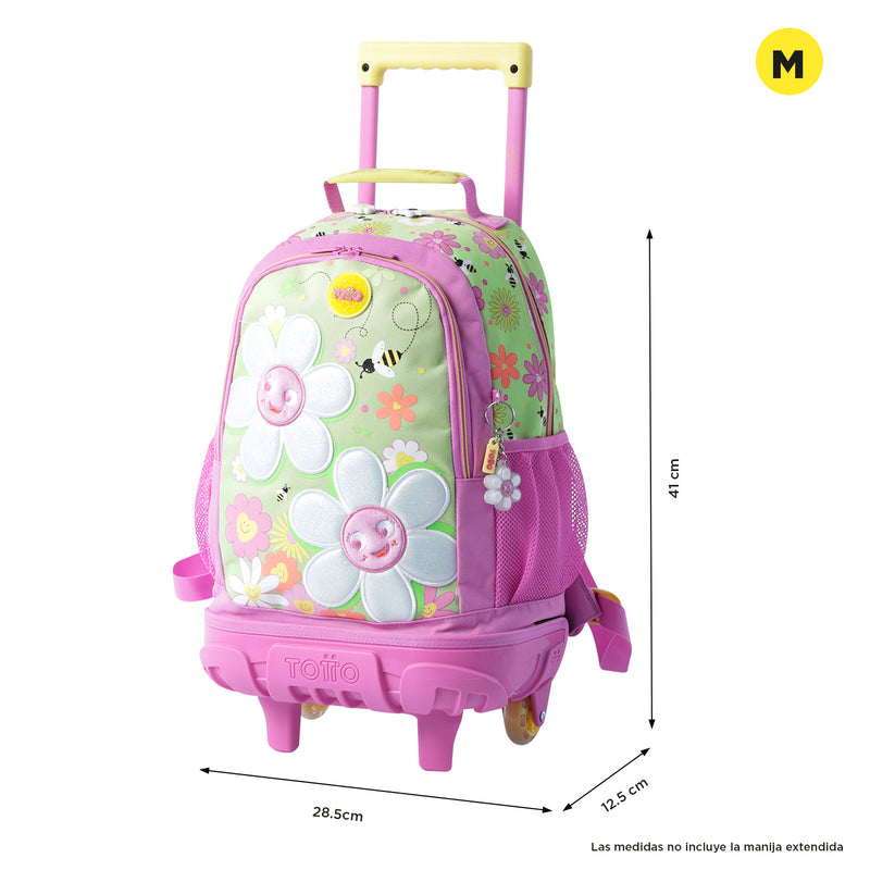 Morral con Ruedas para Niña Margarita M Verde