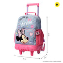 Morral con ruedas Niña Minnie Mediano Gris