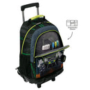 Morral con ruedas Niño Monster Race Grande Negro