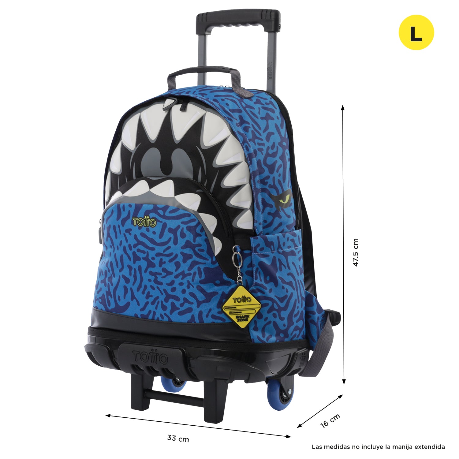 Morral ruedas Niño Sharky L Azul