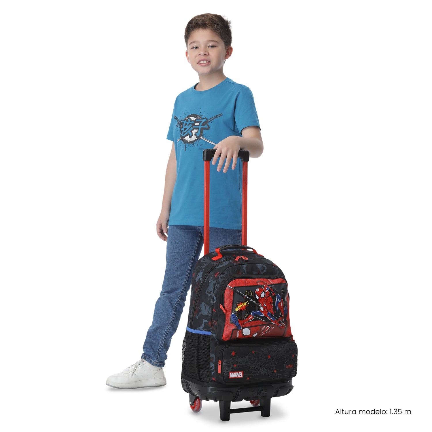 Morral para Niño Spiderman Hero Grande Negro