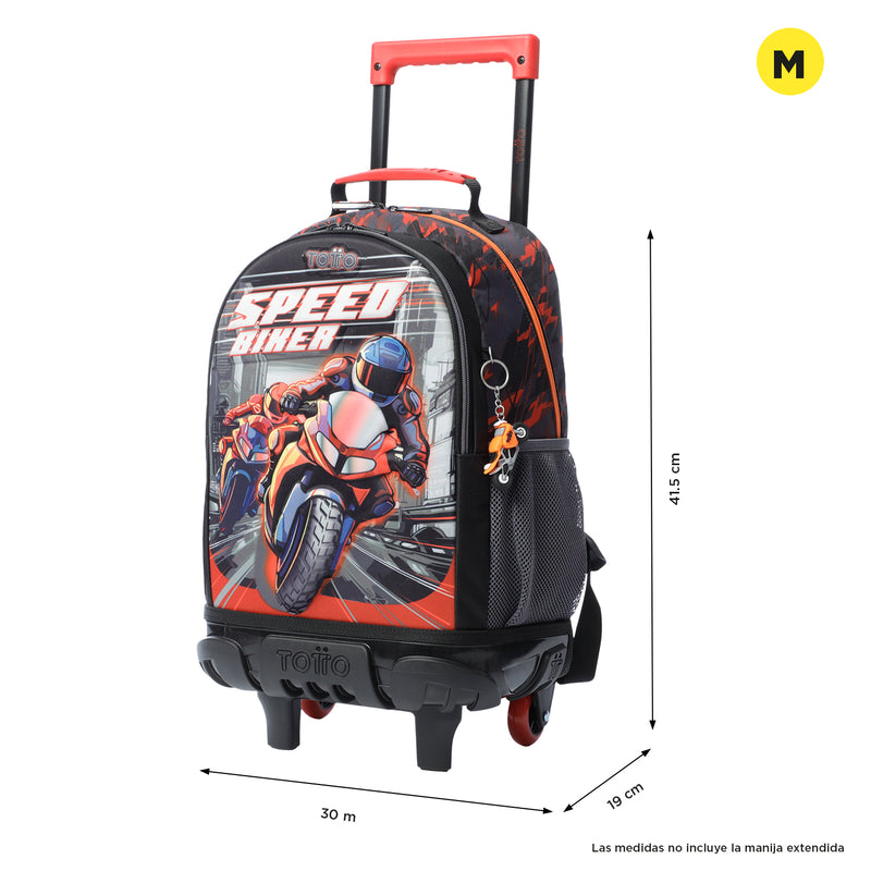 Morral ruedas Niño Speed Biker M Rojo