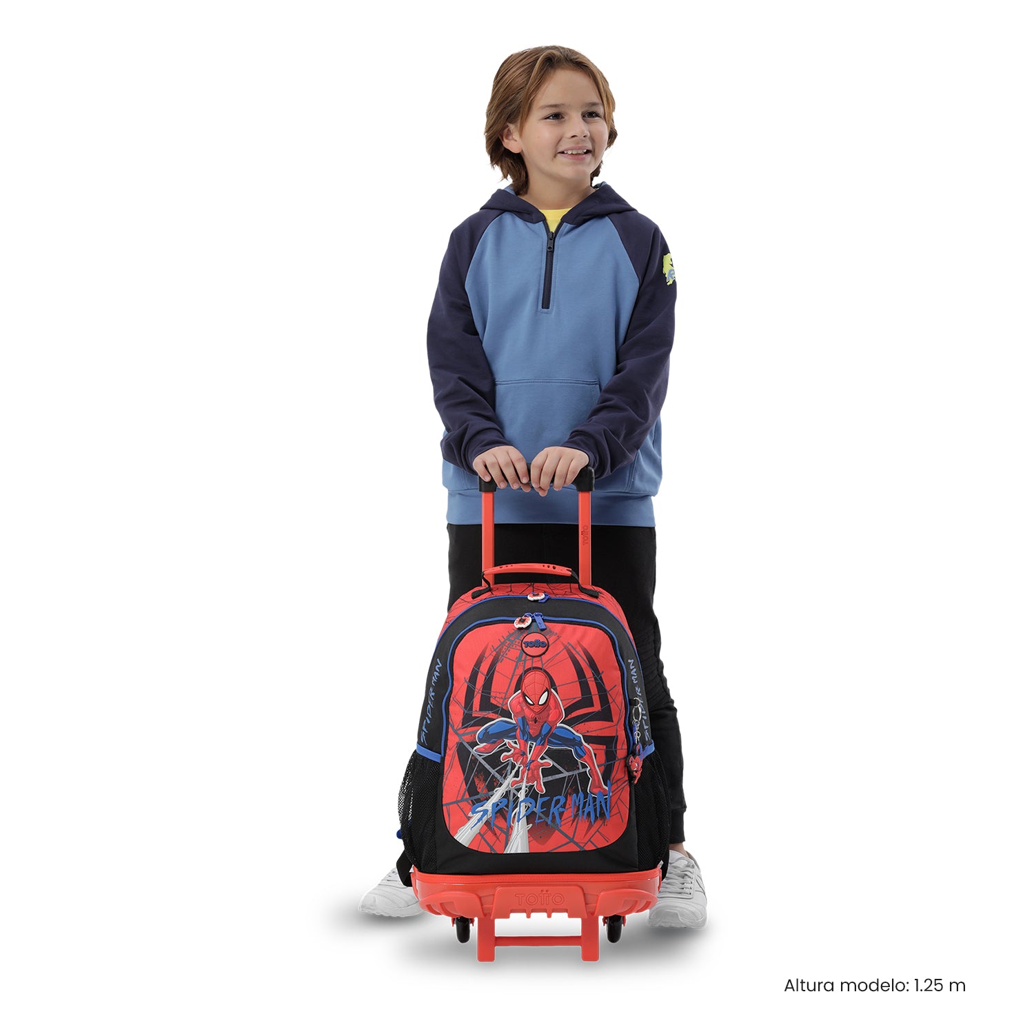 Maleta para Niño con ruedas Spiderman Urban Grande Rojo