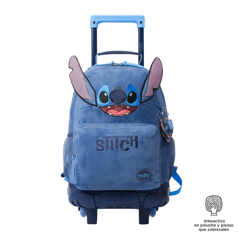 Morral con ruedas Niña Stitch Mediano Azul