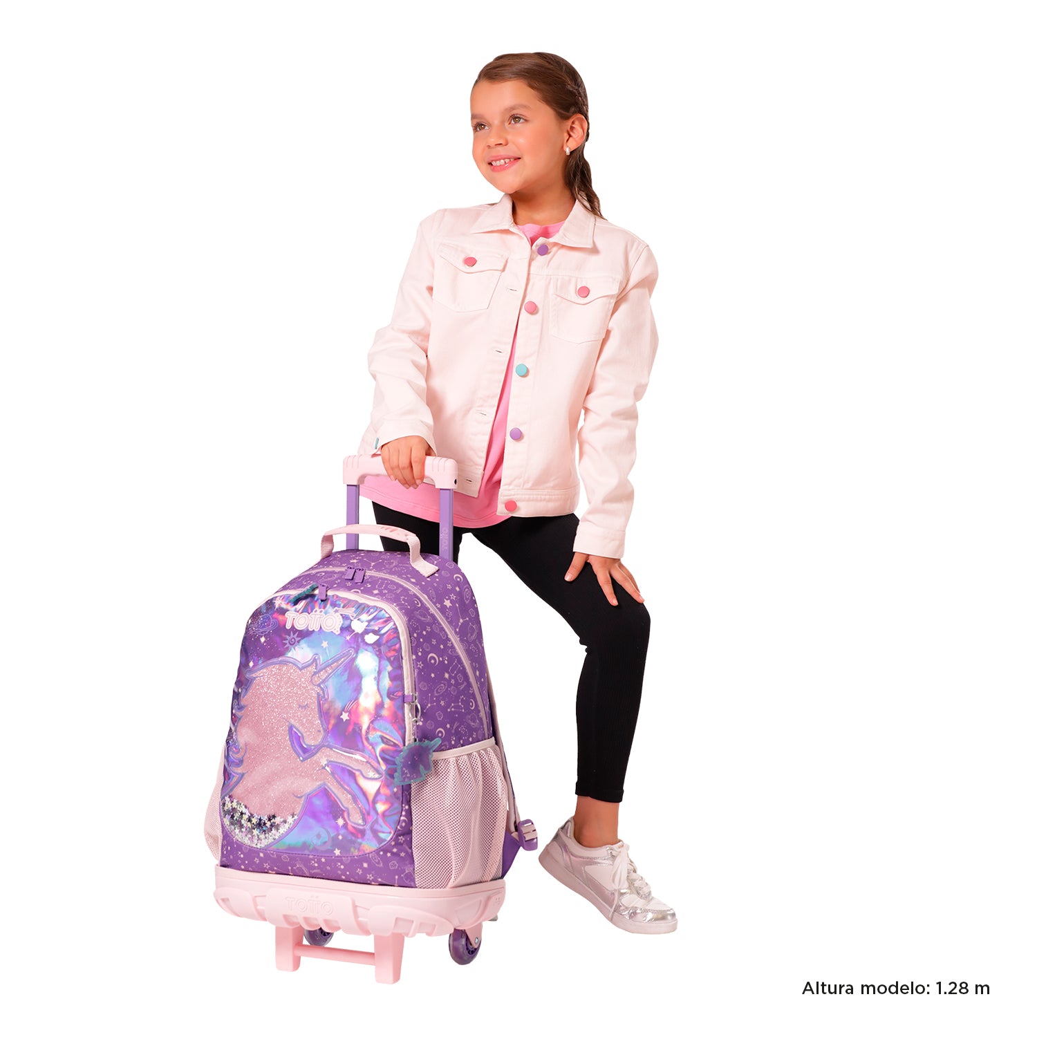Morral ruedas Niña Unispace L Morado