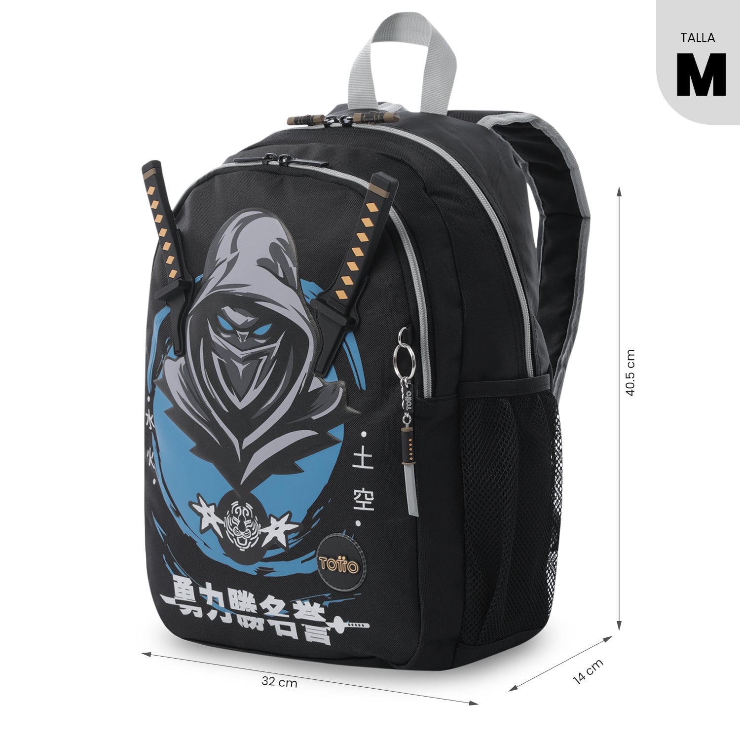 Morral para Niño Hanzo Mediano Negro