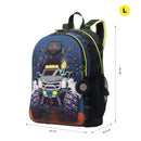 Morral para Niño Monster Race Grande Negro