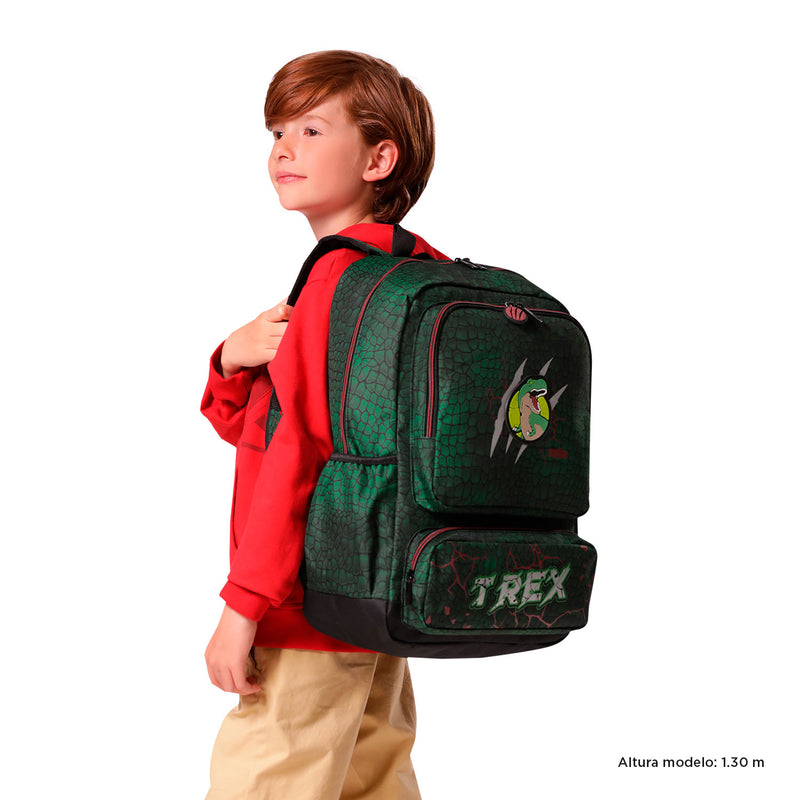 Morral para Niño Rex Dino Grande Verde