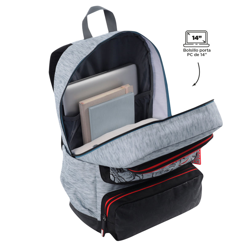 Morral para Niño Super Avengers Mediano Gris