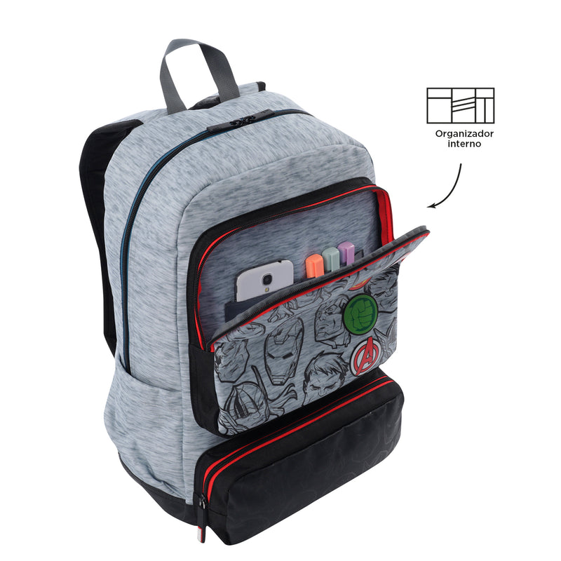 Morral para Niño Super Avengers Grande Gris