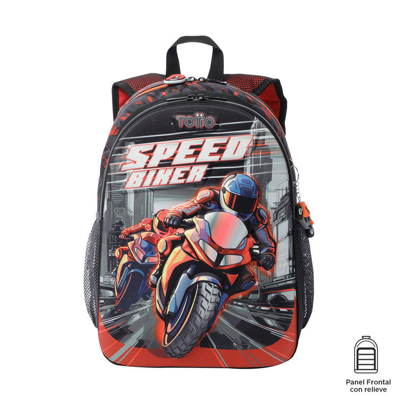 Morral para Niño Speed Biker M Rojo