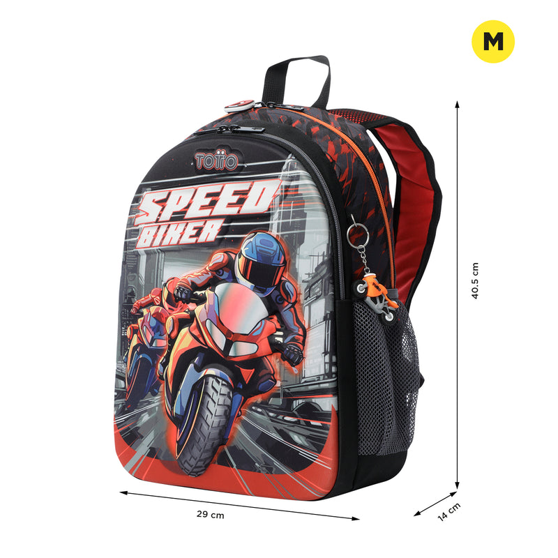 Morral para Niño Speed Biker M Rojo