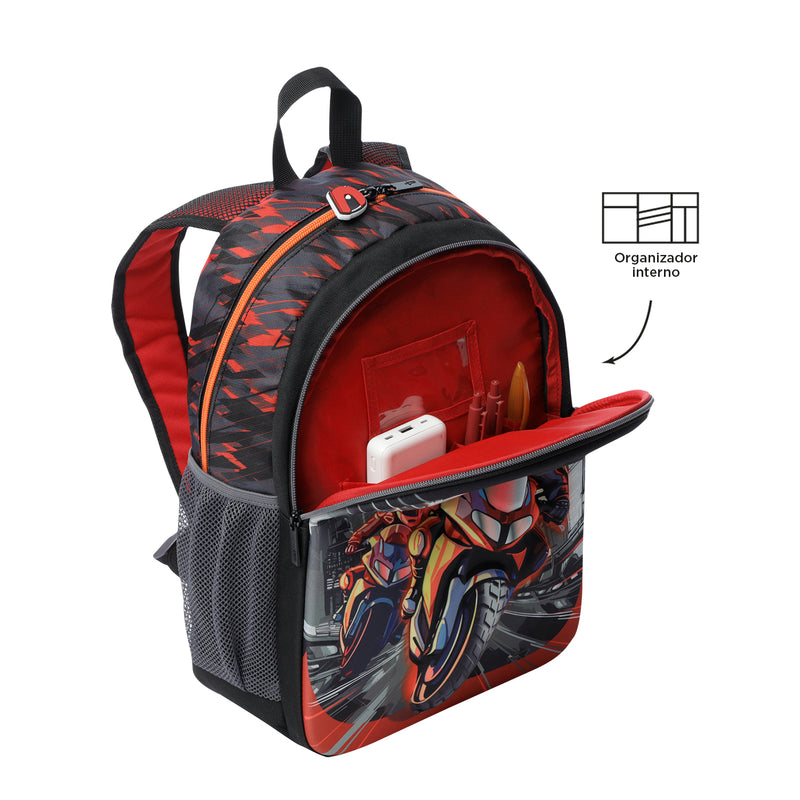 Morral para Niño Speed Biker M Rojo