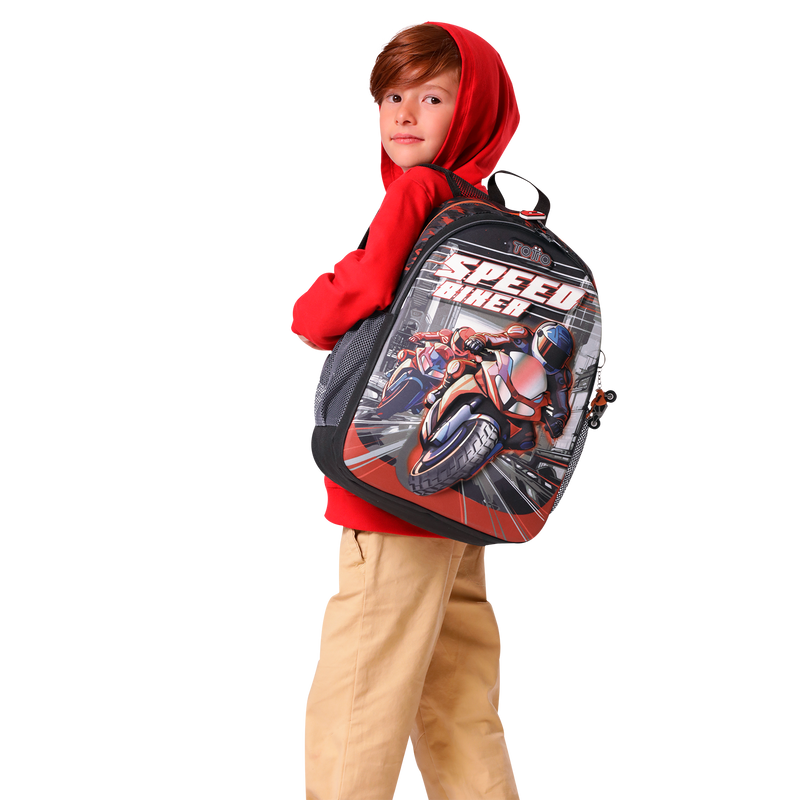 Morral para Niño Speed Biker L Rojo