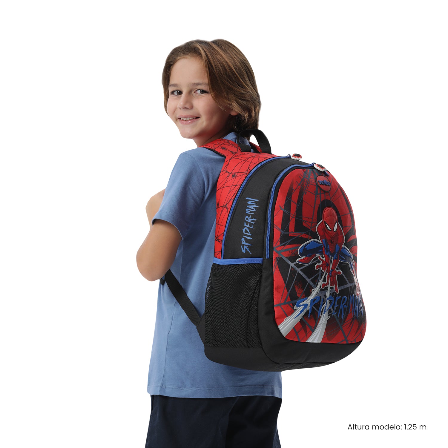 Morral para Niño Spiderman Urban Grande color Rojo