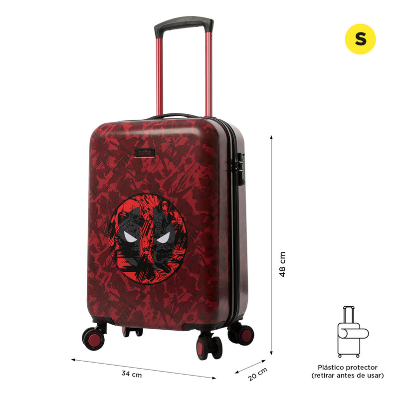 Maleta de Cabina 360 Deadpool 10 kilos Roja