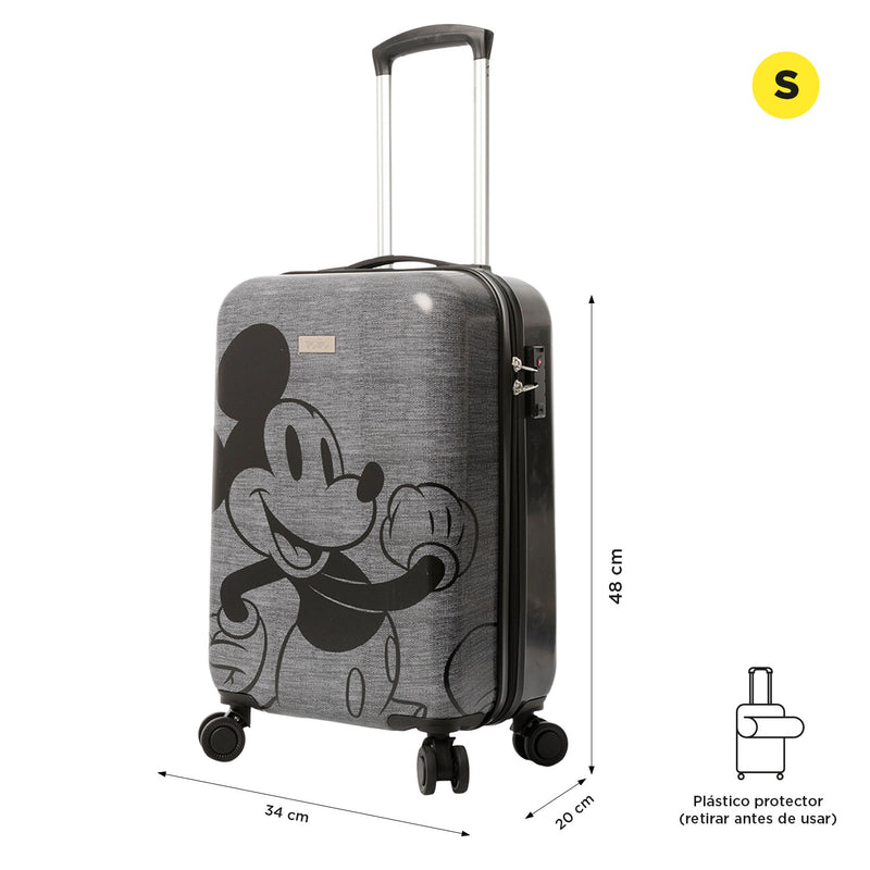 Maleta de Cabina 360 Mickey Melange 10 kilos Gris