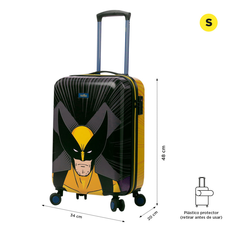 Maleta de Cabina 360 X-men Wolverine 10 kilos Amarilla