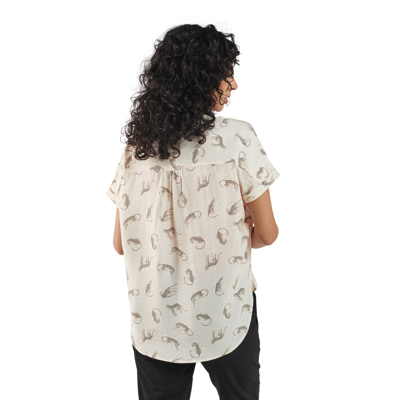 Camisa Lajas manga corta para mujer