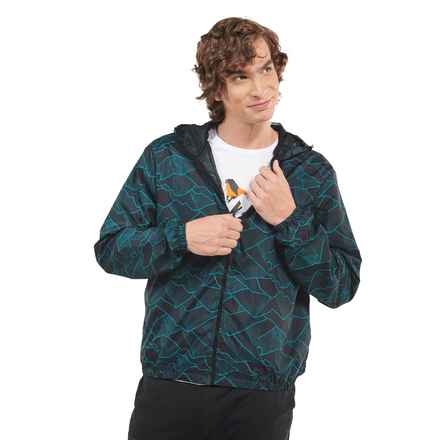 Chaqueta para hombre mosculer print azul