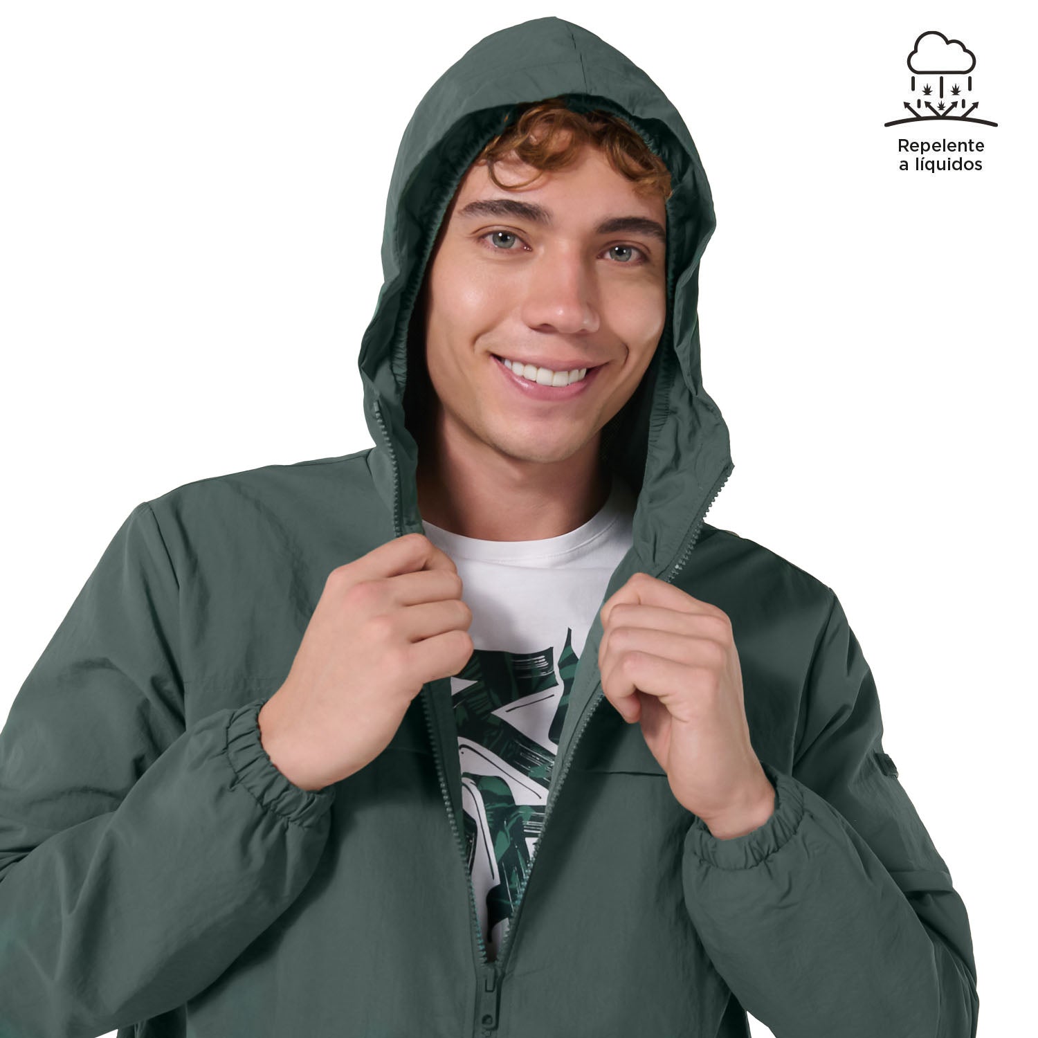 Chaqueta Rompevientos para Hombre Ice Solid S Verde
