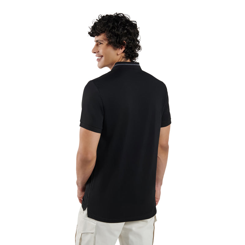 Camiseta Polo Zugery Negra Hombre