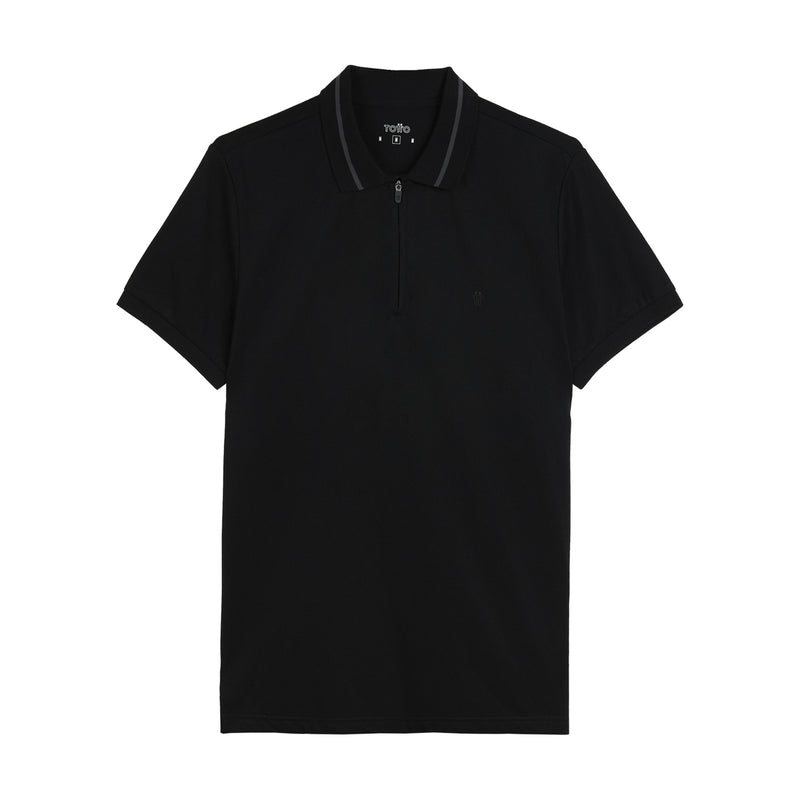 Camiseta Polo Zugery Negra Hombre