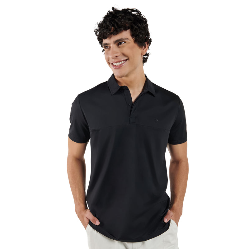 Camiseta Polo Diha Negra Hombre