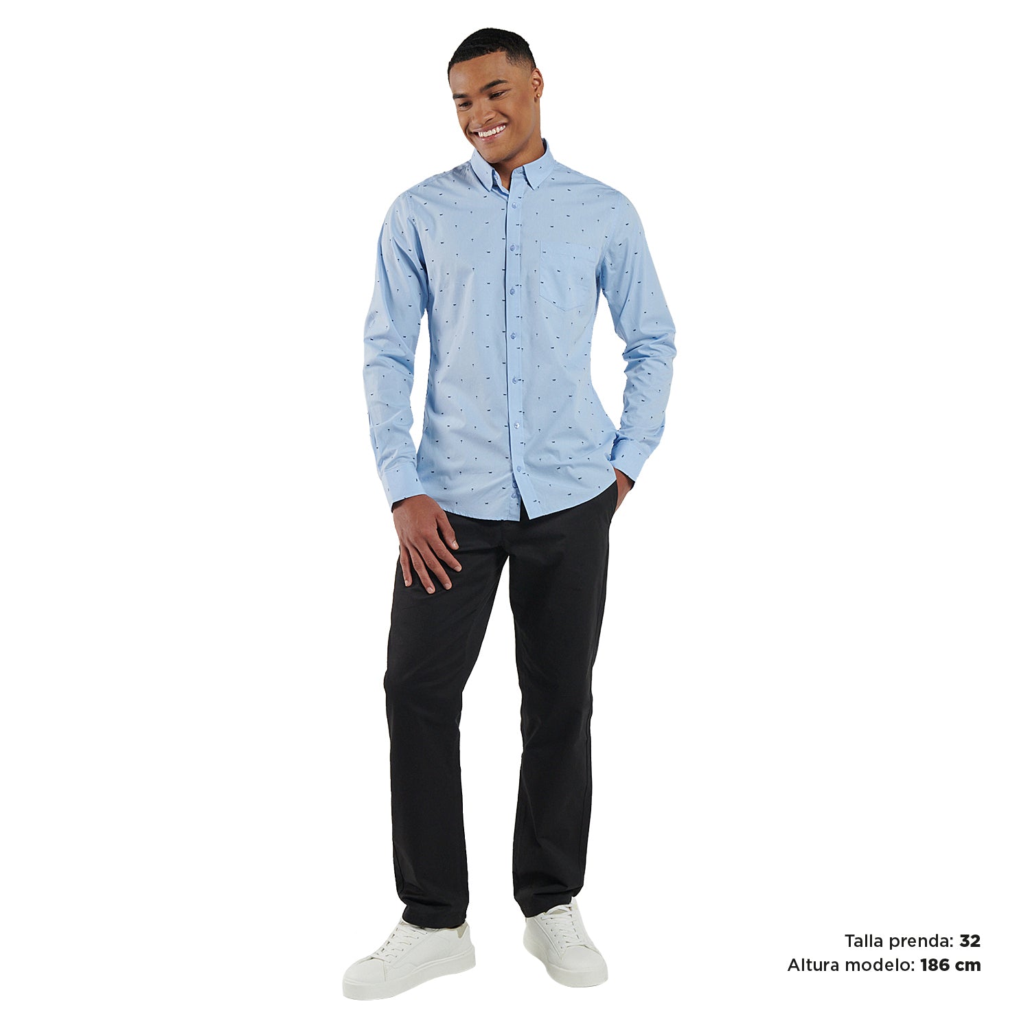 Camisa para Hombre Manga Larga Porter Azul