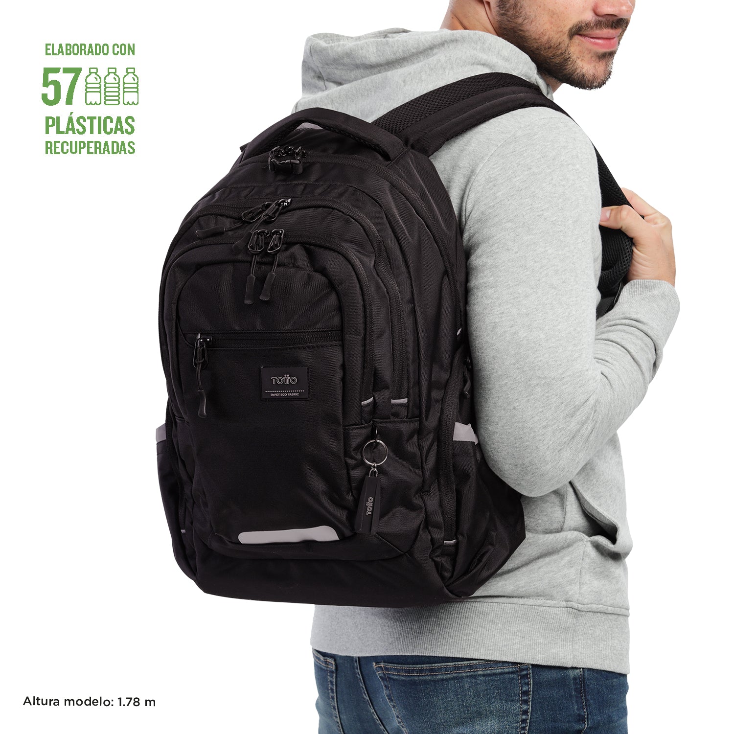 Morral Universitario Porta PC 13" Eufrates Negro