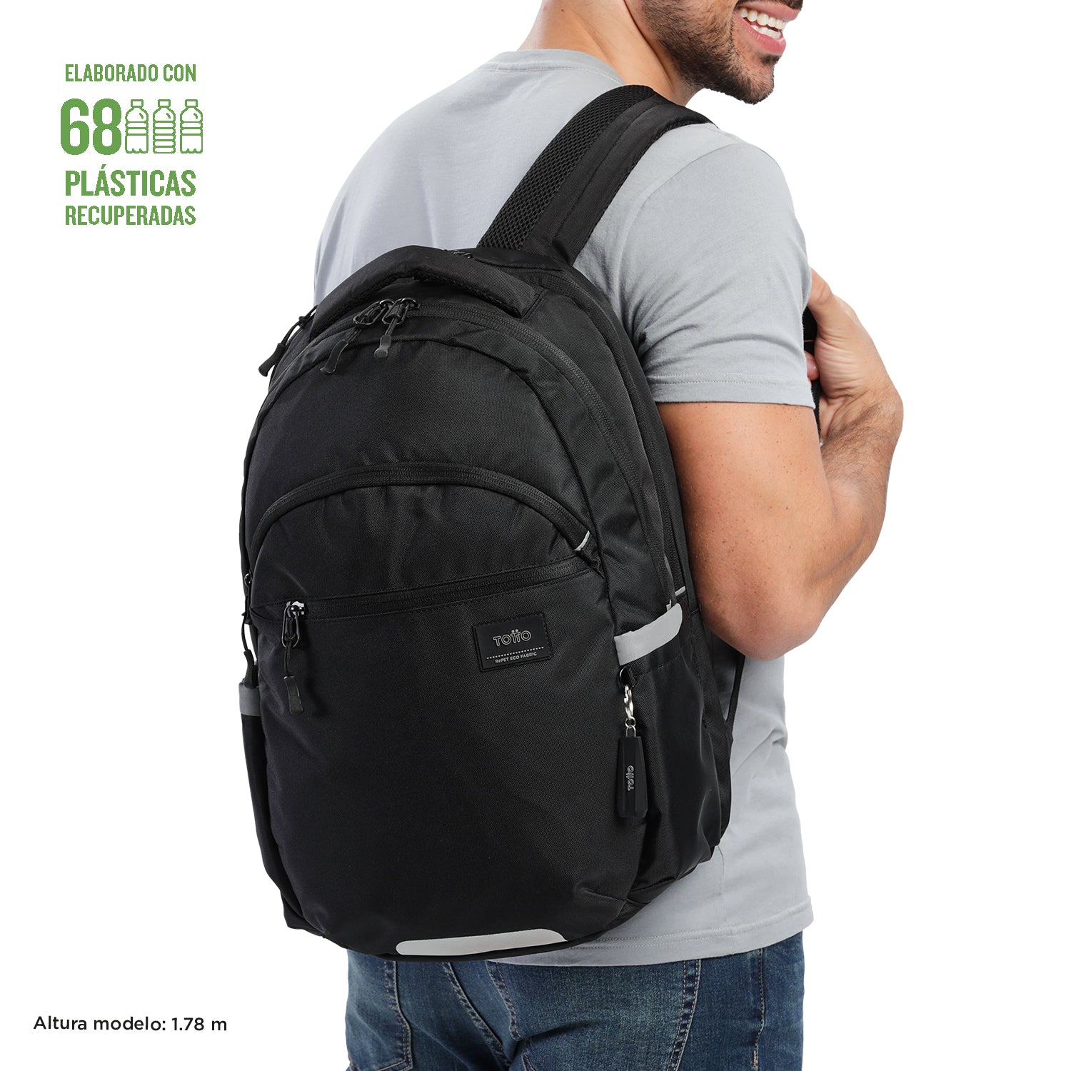 Morral Universitario Porta PC 15.4" Indo Negro Unisex